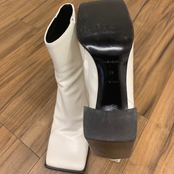 Balenciaga Square Toe Heeled Ankle Boots - Picture 3 of 5